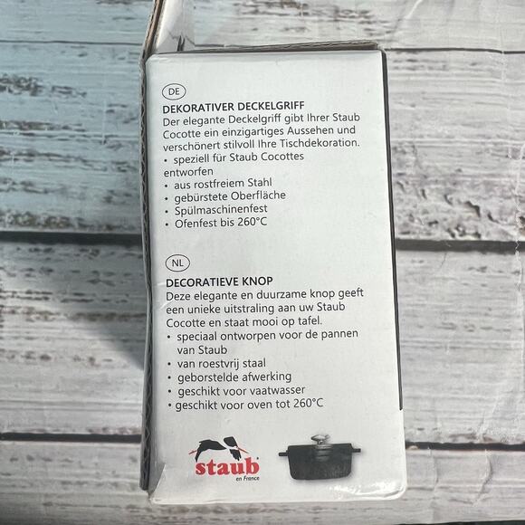 STAUB Rooster Chicken Animal Knob Handle Decorative New In Box - Picture 3 of 8